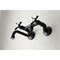 Kingston Brass KS116MB Essex Two Handle Wall Mount Bathroom Faucet, Matte Black KS116MB - alternate 4
